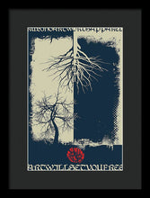 Rubino Grunge Tree - Framed Print Framed Print Pixels 9.375" x 14.000" Black Black