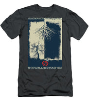 Rubino Grunge Tree - Men's T-Shirt (Athletic Fit) Men's T-Shirt (Athletic Fit) Pixels Charcoal Small 