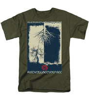 Rubino Grunge Tree - Men's T-Shirt  (Regular Fit) Men's T-Shirt (Regular Fit) Pixels Military Green Small 