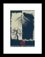 Rubino Grunge Tree - Framed Print Framed Print Pixels 6.625" x 10.000" Black White