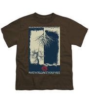 Rubino Grunge Tree - Youth T-Shirt Youth T-Shirt Pixels Coffee Small 