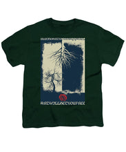 Rubino Grunge Tree - Youth T-Shirt Youth T-Shirt Pixels Hunter Green Small 