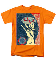 Rubino Hand - Men's T-Shirt  (Regular Fit) Men's T-Shirt (Regular Fit) Pixels Orange Small 