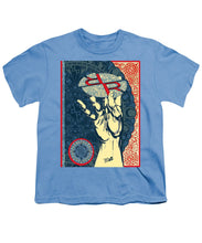Rubino Hand - Youth T-Shirt Youth T-Shirt Pixels Carolina Blue Small 