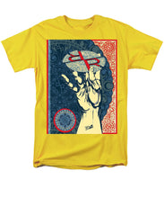 Rubino Hand - Men's T-Shirt  (Regular Fit) Men's T-Shirt (Regular Fit) Pixels Yellow Small 