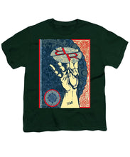 Rubino Hand - Youth T-Shirt Youth T-Shirt Pixels Hunter Green Small 