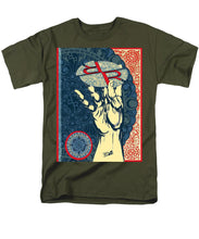 Rubino Hand - Men's T-Shirt  (Regular Fit) Men's T-Shirt (Regular Fit) Pixels Military Green Small 