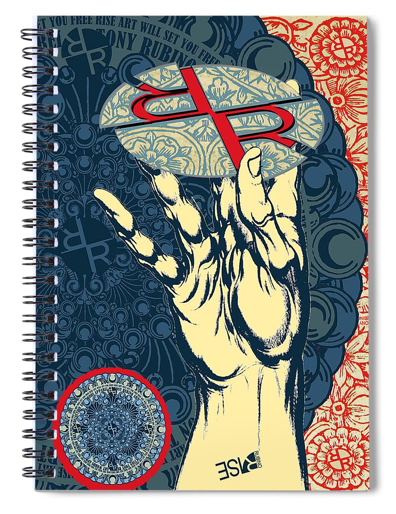 Rubino Hand - Spiral Notebook Spiral Notebook Pixels 6