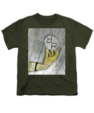 Rubino Hands Study - Youth T-Shirt Youth T-Shirt Pixels Military Green Small 
