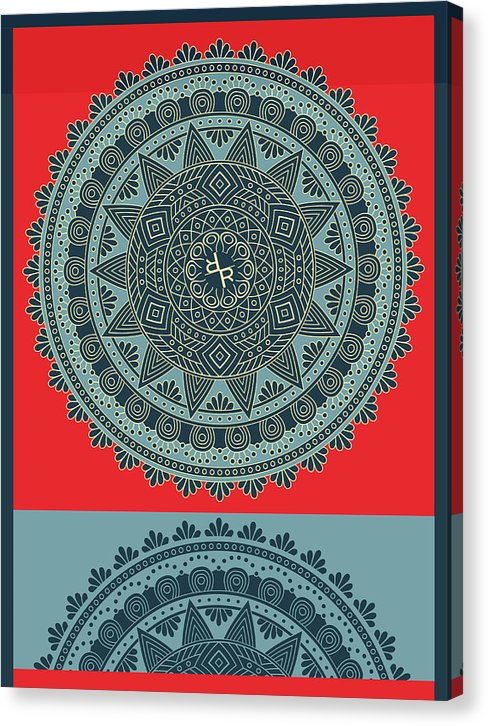 Rubino Indian Mandala - Canvas Print Canvas Print Pixels 6.000