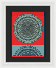 Rubino Indian Mandala - Framed Print Framed Print Pixels 12.000" x 16.000" White Black