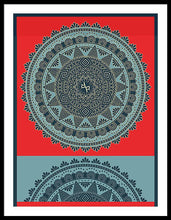 Rubino Indian Mandala - Framed Print Framed Print Pixels 30.000" x 40.000" Black White