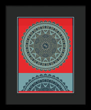 Rubino Indian Mandala - Framed Print Framed Print Pixels 9.000" x 12.000" Black Black