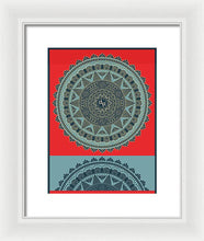Rubino Indian Mandala - Framed Print Framed Print Pixels 9.000" x 12.000" White White