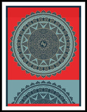 Rubino Indian Mandala - Framed Print Framed Print Pixels 36.000" x 48.000" Black White