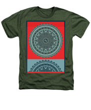 Rubino Indian Mandala - Heathers T-Shirt Heathers T-Shirt Pixels Military Green Small 