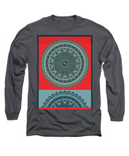 Rubino Indian Mandala - Long Sleeve T-Shirt Long Sleeve T-Shirt Pixels Charcoal Small 