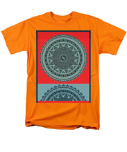 Rubino Indian Mandala - Men's T-Shirt  (Regular Fit) Men's T-Shirt (Regular Fit) Pixels Orange Small 