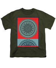 Rubino Indian Mandala - Youth T-Shirt Youth T-Shirt Pixels Military Green Small 