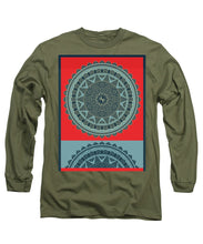 Rubino Indian Mandala - Long Sleeve T-Shirt Long Sleeve T-Shirt Pixels Military Green Small 