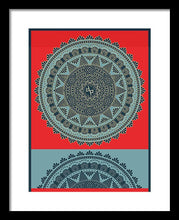 Rubino Indian Mandala - Framed Print Framed Print Pixels 12.000" x 16.000" Black White