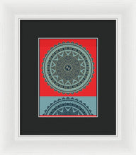 Rubino Indian Mandala - Framed Print Framed Print Pixels 6.000" x 8.000" White Black