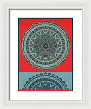 Rubino Indian Mandala - Framed Print Framed Print Pixels 12.000" x 16.000" White White