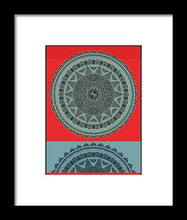 Rubino Indian Mandala - Framed Print Framed Print Pixels 6.000" x 8.000" Black White