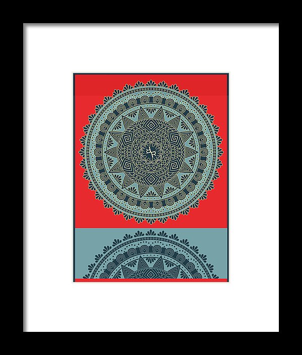 Rubino Indian Mandala - Framed Print Framed Print Pixels 6.000