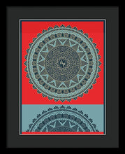 Rubino Indian Mandala - Framed Print Framed Print Pixels 12.000" x 16.000" Black Black