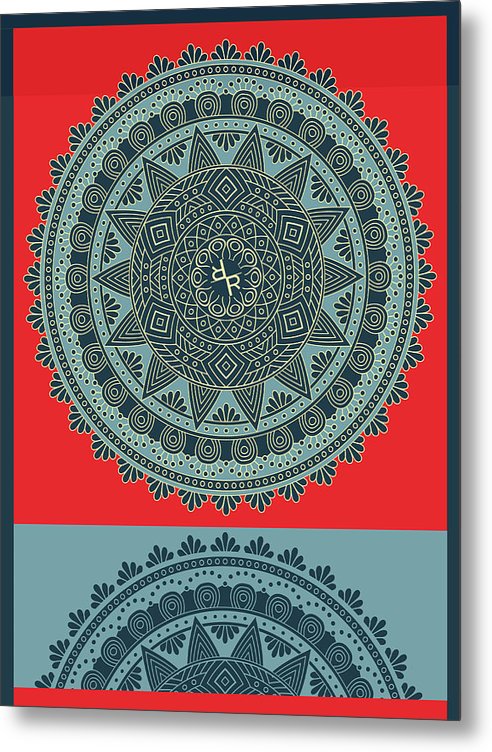 Rubino Indian Mandala - Metal Print Metal Print Pixels 6.000