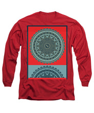 Rubino Indian Mandala - Long Sleeve T-Shirt Long Sleeve T-Shirt Pixels Red Small 