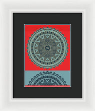 Rubino Indian Mandala - Framed Print Framed Print Pixels 7.500" x 10.000" White Black