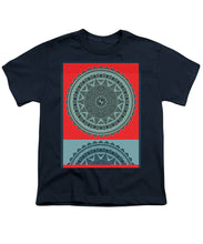 Rubino Indian Mandala - Youth T-Shirt Youth T-Shirt Pixels Navy Small 