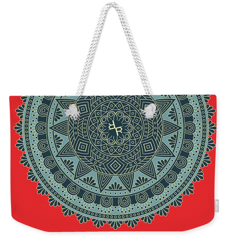 Rubino Indian Mandala - Weekender Tote Bag Weekender Tote Bag Pixels 24