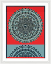 Rubino Indian Mandala - Framed Print Framed Print Pixels 27.000" x 36.000" White White