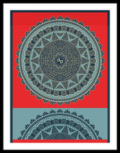 Rubino Indian Mandala - Framed Print Framed Print Pixels 27.000" x 36.000" Black White