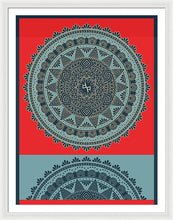 Rubino Indian Mandala - Framed Print Framed Print Pixels 36.000" x 48.000" White White