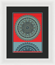 Rubino Indian Mandala - Framed Print Framed Print Pixels 9.000" x 12.000" White Black