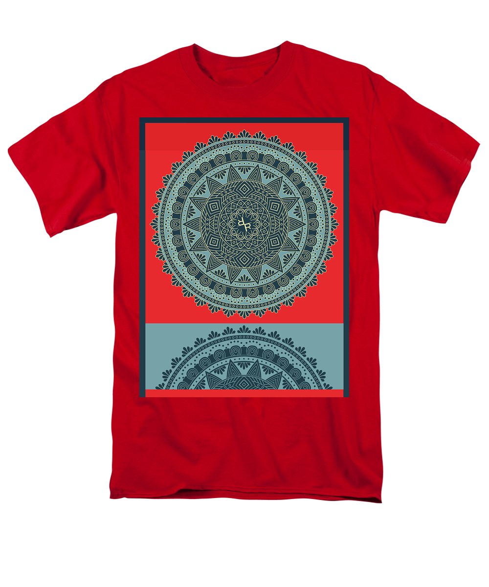 Rubino Indian Mandala - Men's T-Shirt  (Regular Fit) Men's T-Shirt (Regular Fit) Pixels Red Small 
