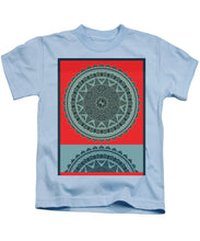 Rubino Indian Mandala - Kids T-Shirt Kids T-Shirt Pixels Light Blue Small 