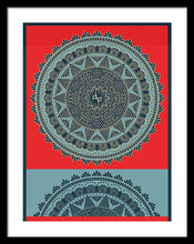 Rubino Indian Mandala - Framed Print Framed Print Pixels 18.000" x 24.000" Black White