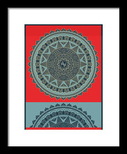 Rubino Indian Mandala - Framed Print Framed Print Pixels 9.000" x 12.000" Black White