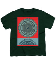 Rubino Indian Mandala - Youth T-Shirt Youth T-Shirt Pixels Hunter Green Small 