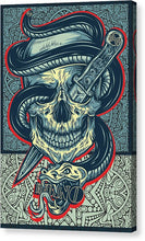 Rubino Logo Tattoo Skull - Canvas Print Canvas Print Pixels 6.625" x 10.000" Mirrored Glossy