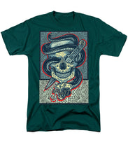 Rubino Logo Tattoo Skull - Men's T-Shirt  (Regular Fit) Men's T-Shirt (Regular Fit) Pixels Hunter Green Small 
