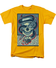Rubino Logo Tattoo Skull - Men's T-Shirt  (Regular Fit) Men's T-Shirt (Regular Fit) Pixels Gold Small 