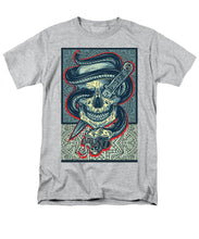 Rubino Logo Tattoo Skull - Men's T-Shirt  (Regular Fit) Men's T-Shirt (Regular Fit) Pixels Heather Small 