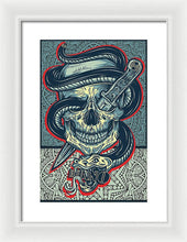 Rubino Logo Tattoo Skull - Framed Print Framed Print Pixels 10.625" x 16.000" White White