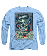 Rubino Logo Tattoo Skull - Long Sleeve T-Shirt Long Sleeve T-Shirt Pixels Carolina Blue Small 